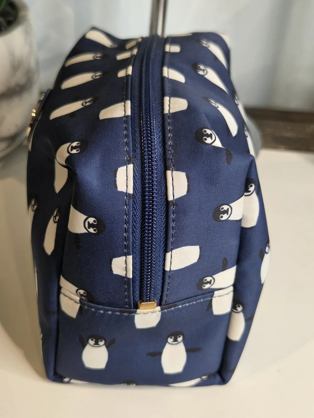 Tory Burch Navy Penguin Cosmetic Pouch